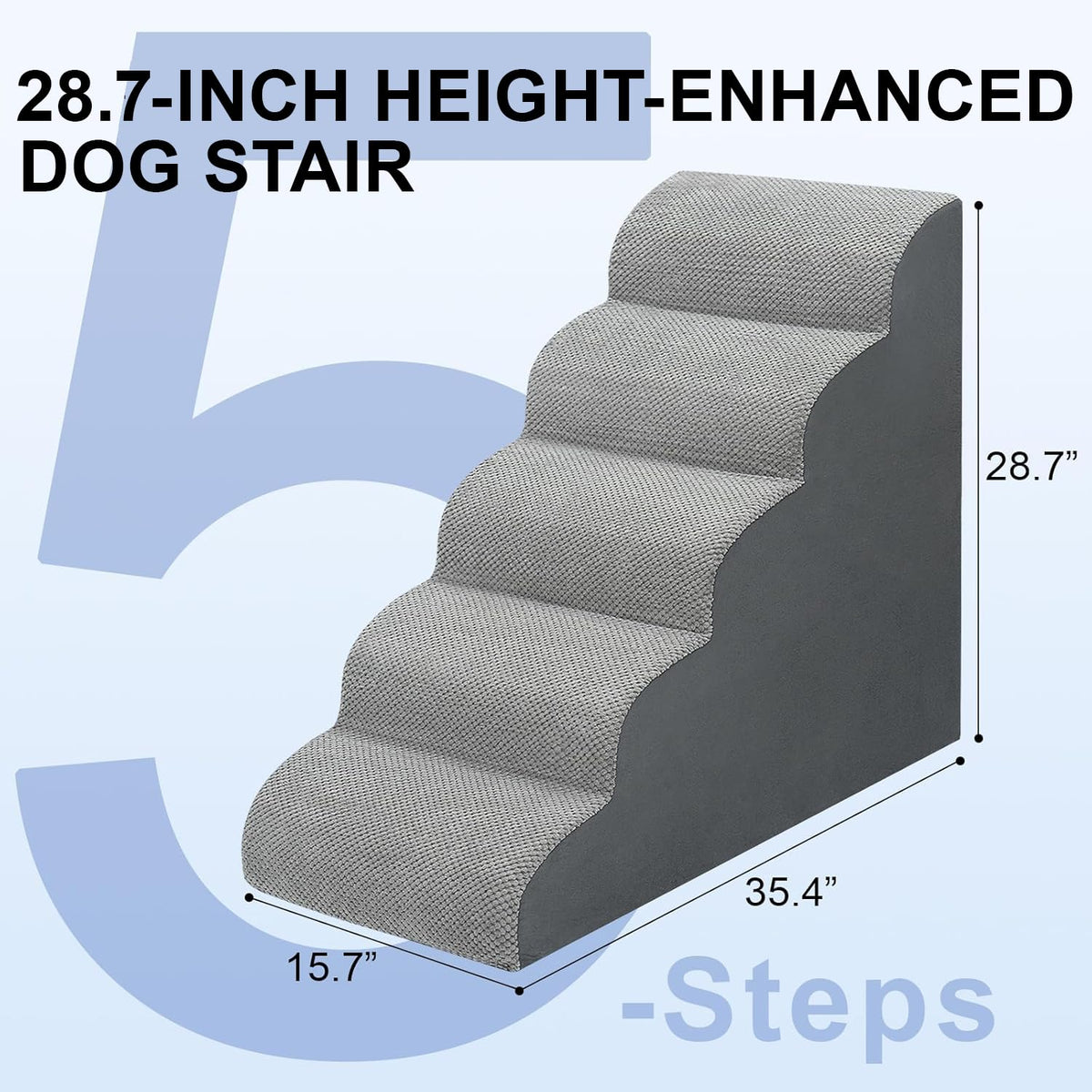 MEJYJEM Dog Stairs for Pets, 28.7-inch height, perfect for small dogs. 100% Authentic, Available in India at Curat Cart.
