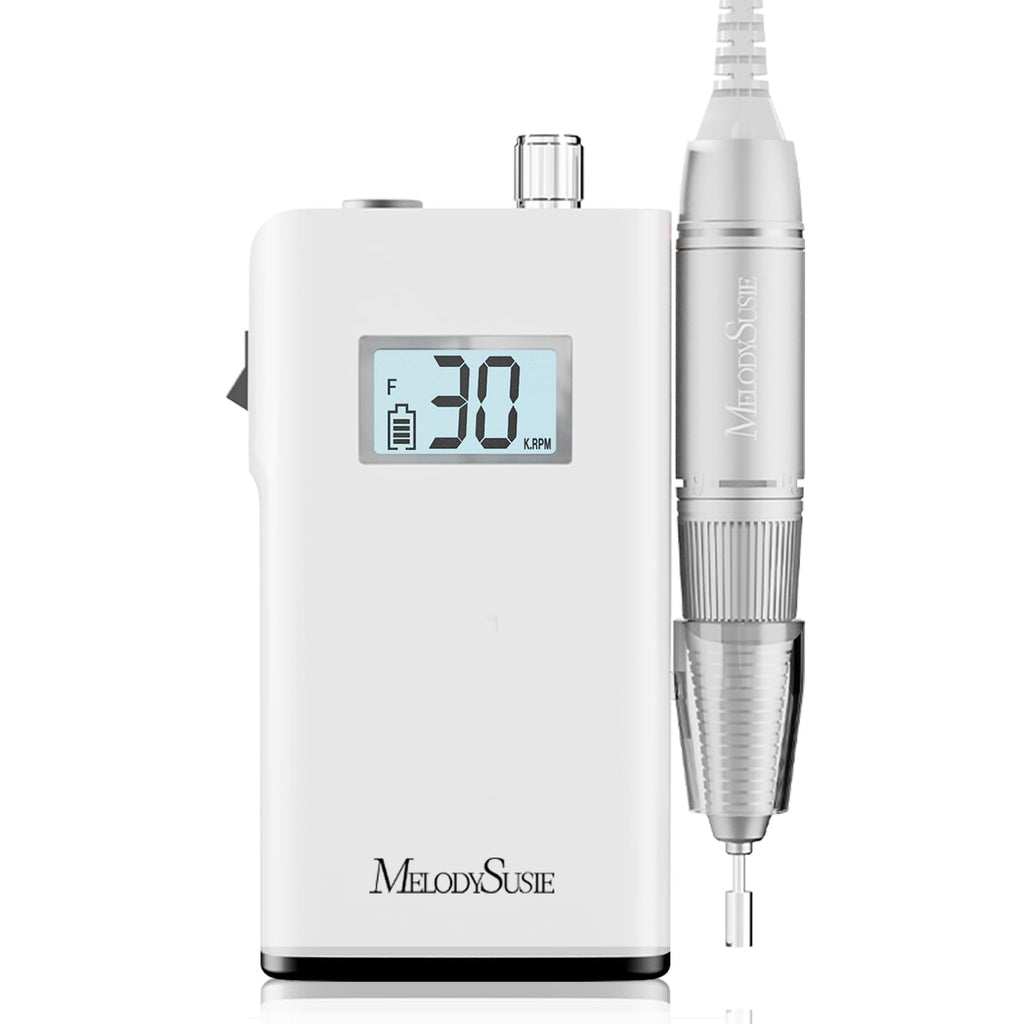 MelodySusie portable clip-on nail drill with digital display for precision, authentic and easy nail care. Ideal for home use.