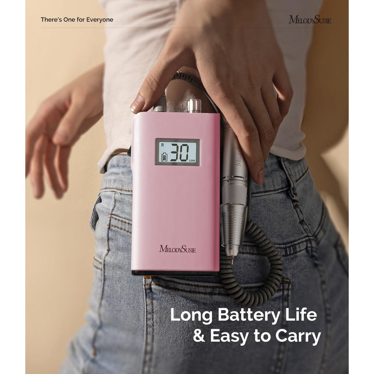 MelodySusie Portable Clip-On Nail Drill features a digital display and is easy to carry. Available for online order.