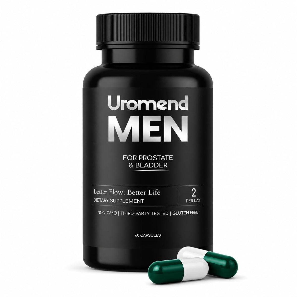Premium imported Men's Prostate Support Formula by Uromend for better flow and life, available at Curat Cart.