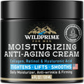 WildPrime's moisturizing cream for men, featuring collagen, retinol, and hyaluronic acid for lifting, smoothing, and anti-wrinkle benefits. Authentic product.