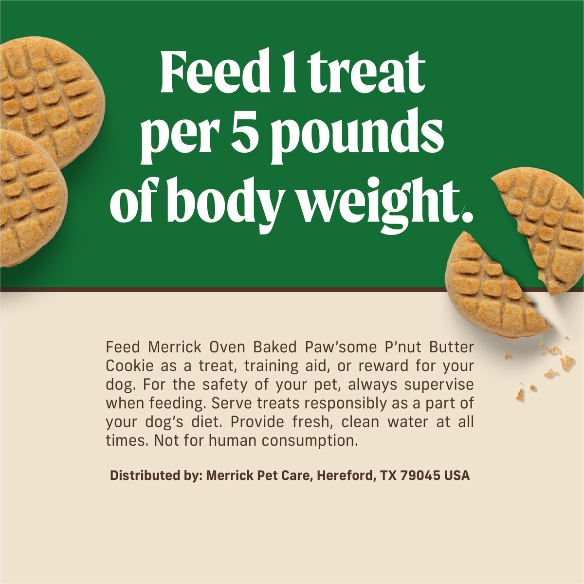 Merrick Oven Baked Peanut Butter Dog Treats, 100% Authentic and available in India at Curat Cart. Perfect reward for your pet.