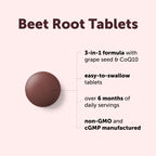Micro Ingredients Beet Root Supplements in high-quality packaging, featuring easy-to-swallow tablets and a 3-in-1 formula. Available at Curat Cart.