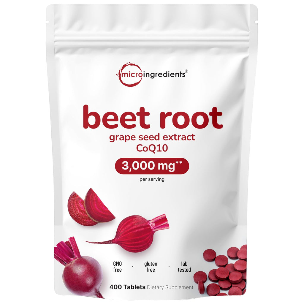 Premium imported Micro Ingredients Beet Root Supplements featuring 3,000 mg per serving for enhanced health. Available at Curat Cart.
