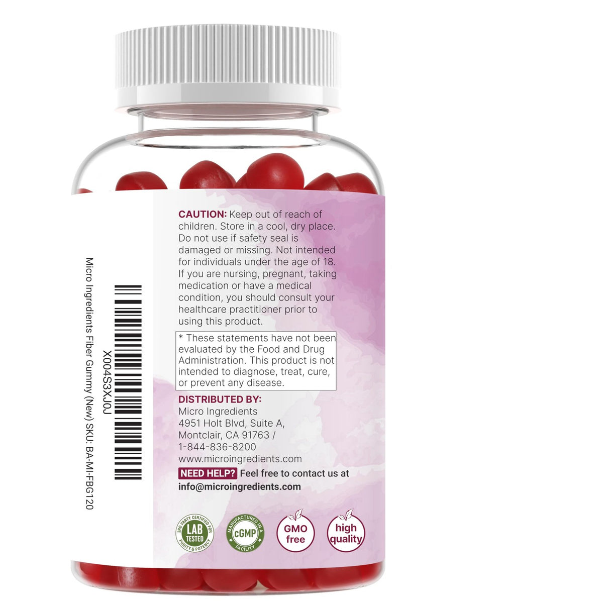 Discover Micro Ingredients Fiber Gummies, a premium imported health supplement available at Curat Cart, ensuring high quality and wellness.