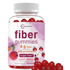 Premium imported Micro Ingredients Fiber Gummies offer 6g of fiber and probiotics in a delicious peach cherry flavor. Available at Curat Cart.