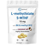 Discover Micro Ingredients L Methylfolate, a premium imported supplement with coconut oil, available at Curat Cart. Highly bioavailable formula.
