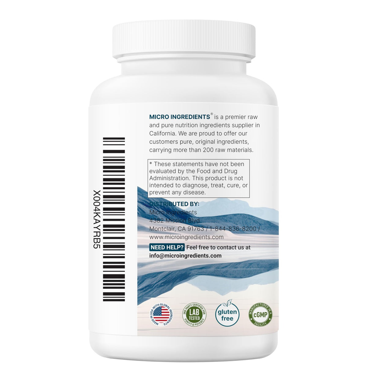 Micro Ingredients Magnesium Glycinate, 100% Authentic, available in India at Curat Cart for superior wellness support.