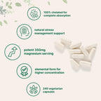 Premium quality Magnesium Glycinate capsules, 100% chelated for absorption, available at Curat Cart for enhanced wellness.