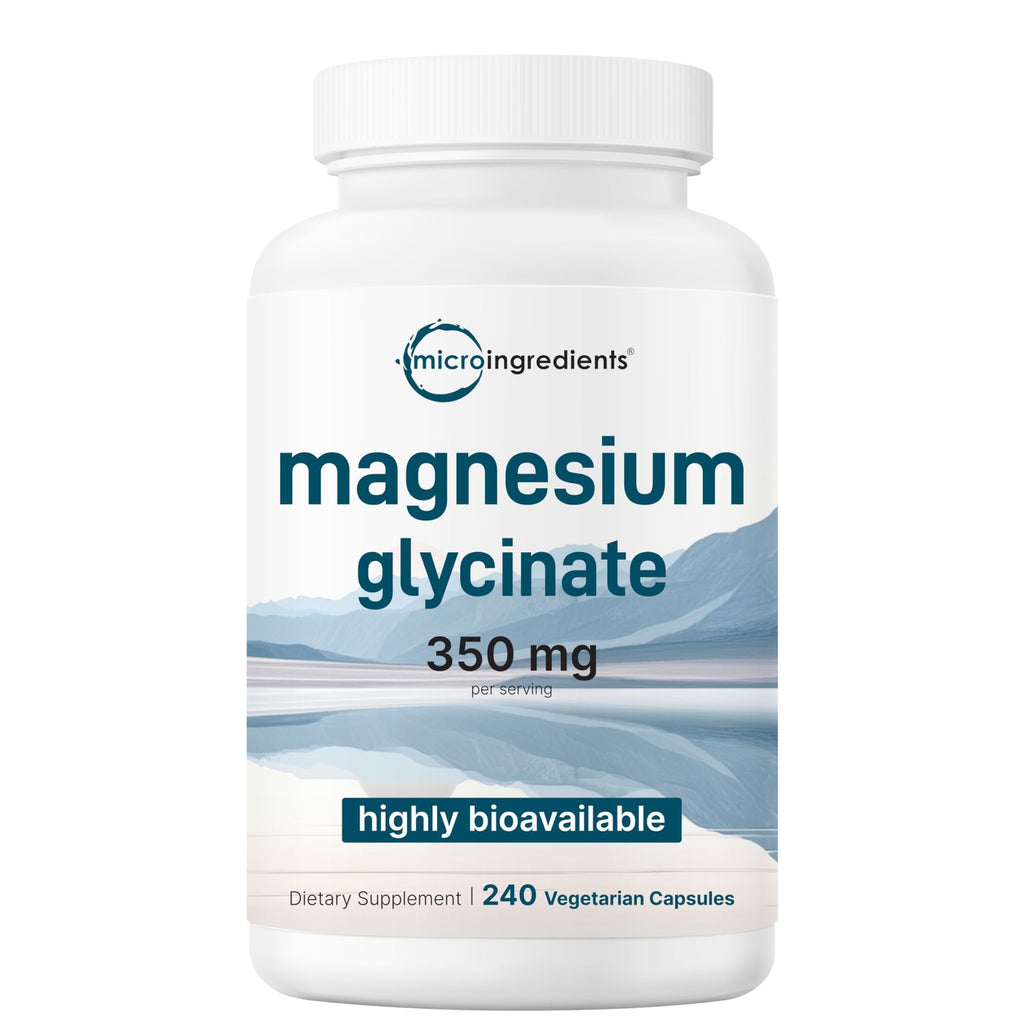 Discover Micro Ingredients Magnesium Glycinate, a premium imported supplement with 350 mg per serving, available at Curat Cart.