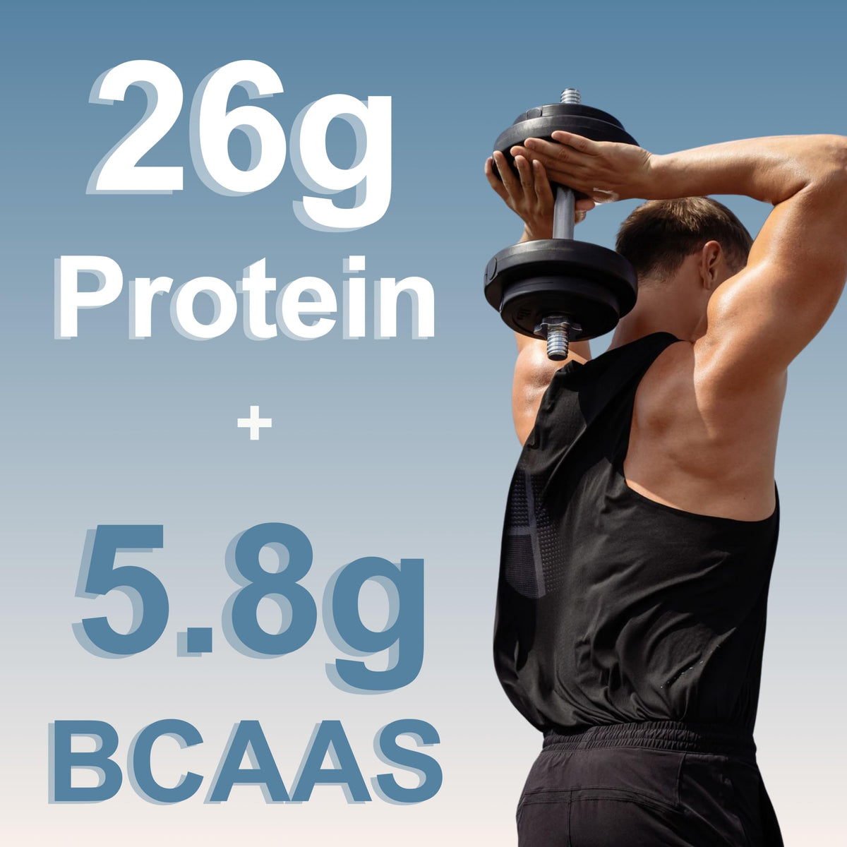 Micro Ingredients Whey Protein Powder showcases 26g protein and 5.8g BCAAs, ideal for muscle building. Available at Curat Cart.