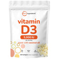 Micro Ingredients Vitamin D3 Softgels, premium import made with coconut oil, available at Curat Cart. Boost your health today.