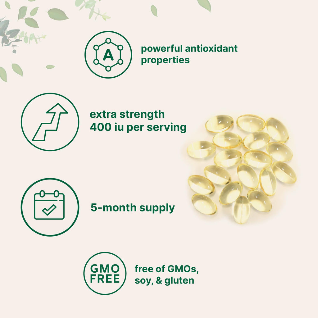 Micro Ingredients Vitamin E softgels offer powerful antioxidant properties, packaged in high-quality materials. Available at Curat Cart.