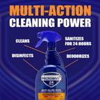 MICROBAN Multi-Purpose Cleaner in official packaging offers multi-action cleaning power, sanitizing for 24 hours. Available at Curat Cart.