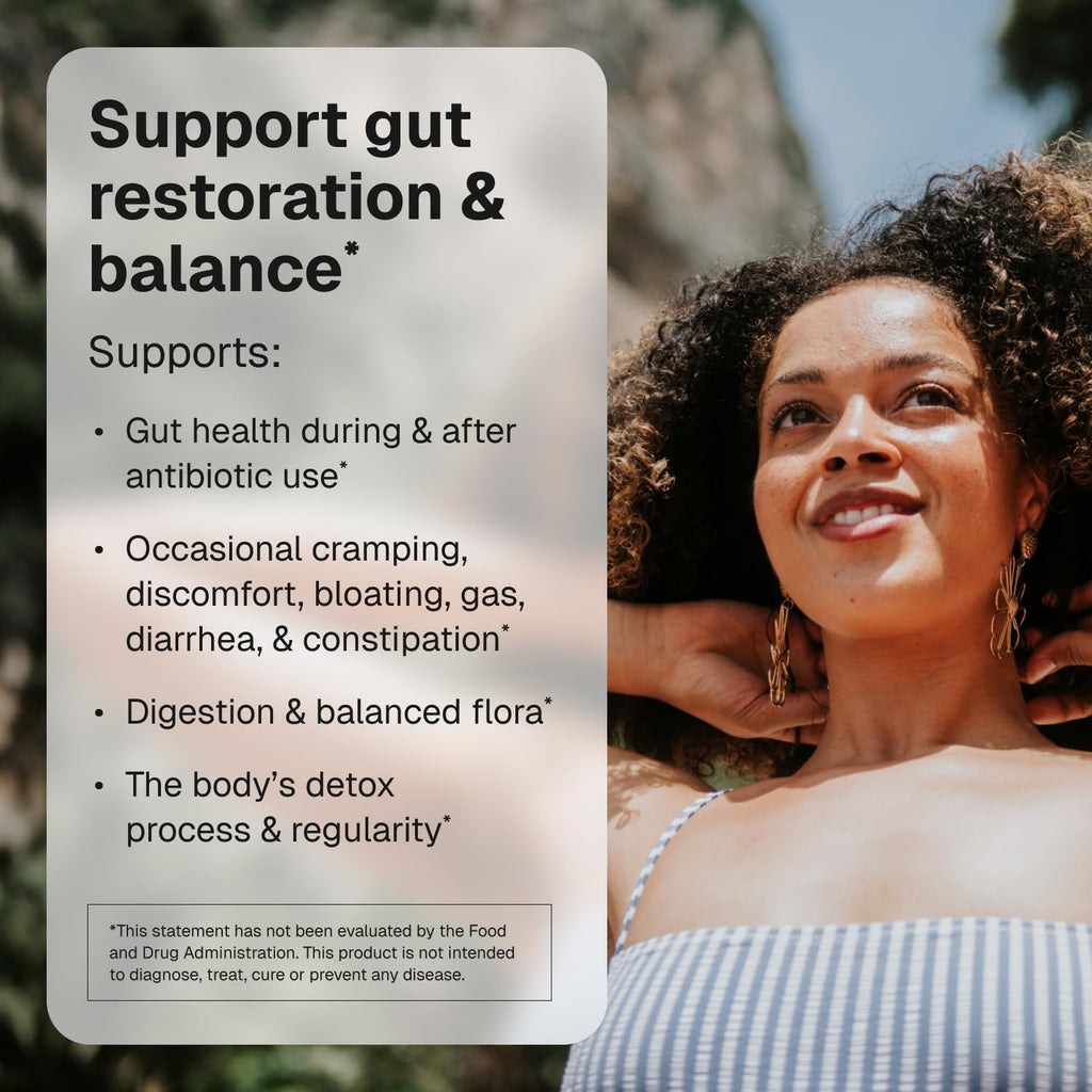 Discover Microbiome Labs Restorflora Probiotics, specially curated by Curat Cart for gut health and balance. Enhance your wellness today.