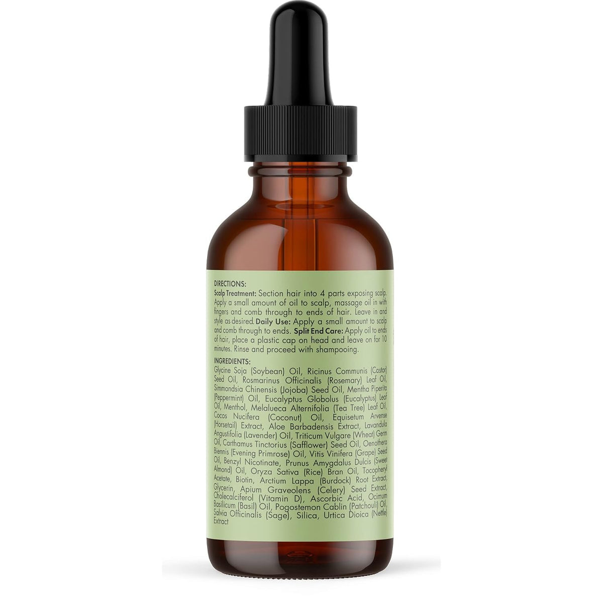 Mielle Organics Rosemary Mint Hair Oil - Back Label & Ingredients Details | fast dispatch across India from Curat Cart
