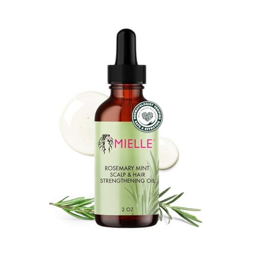 Mielle Organics Rosemary Mint Hair Oil - Side Profile & Box Packaging | buy online in India with doorstep delivery at Curat C