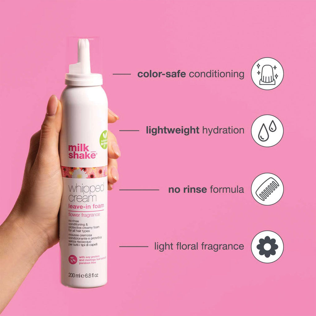 Milk_shake Whipped Cream Leave-In Foam provides lightweight hydration with a floral scent. Order online for delivery in India!
