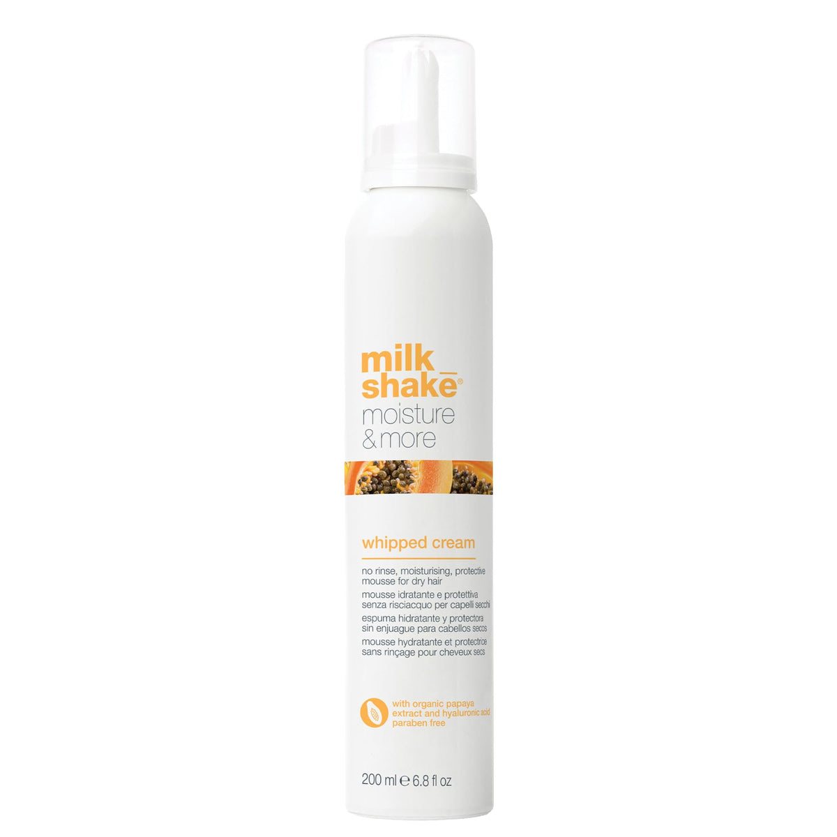 Premium imported milk_shake Whipped Cream Leave-In Foam. Moisturizes and protects hair with organic papaya extract.