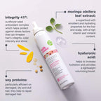 Premium imported milk_shake Whipped Cream Leave-In Foam hydrates and protects hair with natural ingredients like moringa.