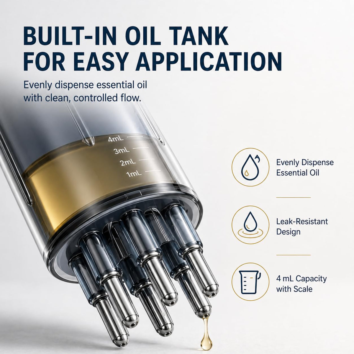 Experience precision with the Minoxidil Scalp Applicator Comb, featuring a built-in oil tank for easy application. Specially curated by Curat Cart.