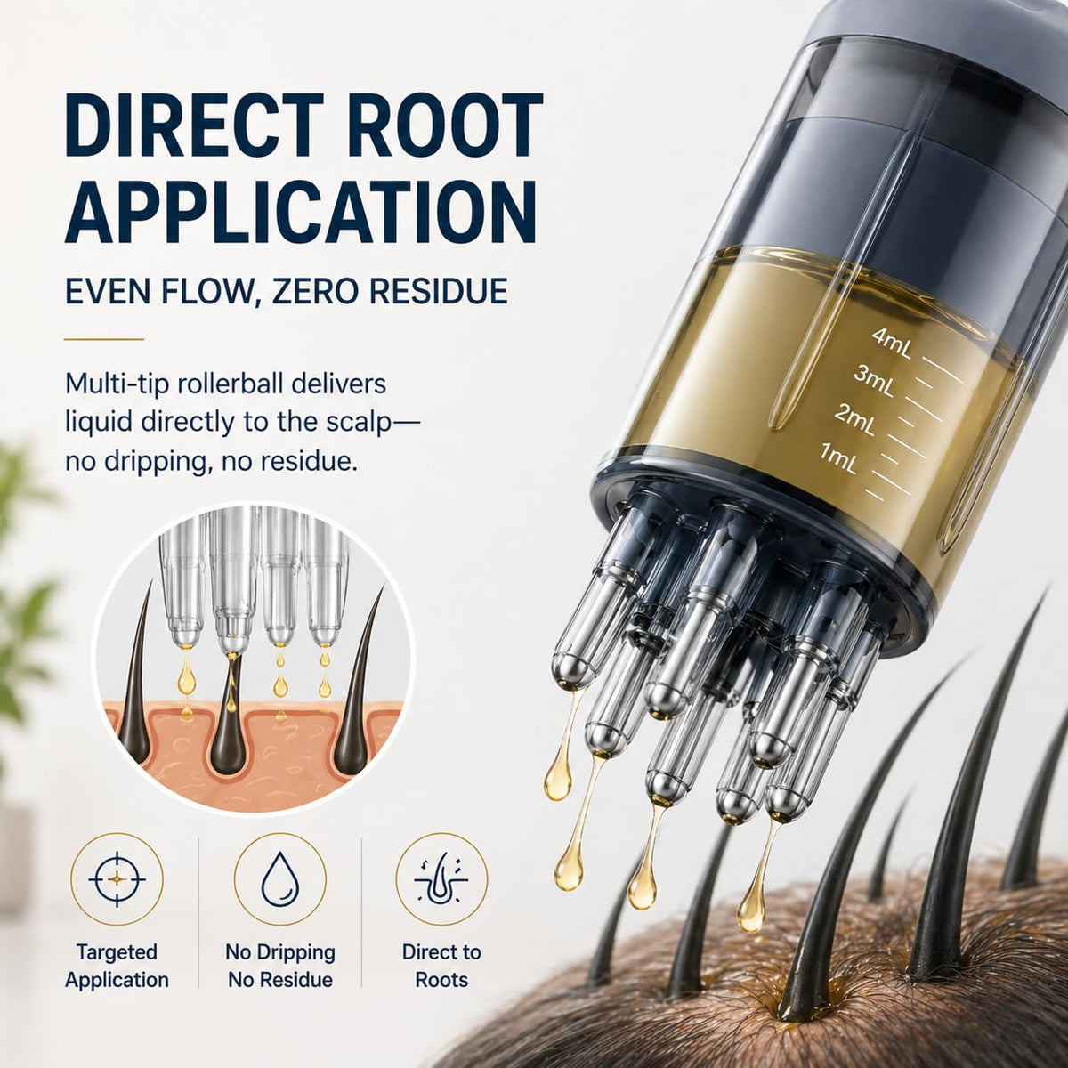 Enhance your hair care with the Minoxidil Scalp Applicator Comb, delivering targeted application without residue. Available at Curat Cart.