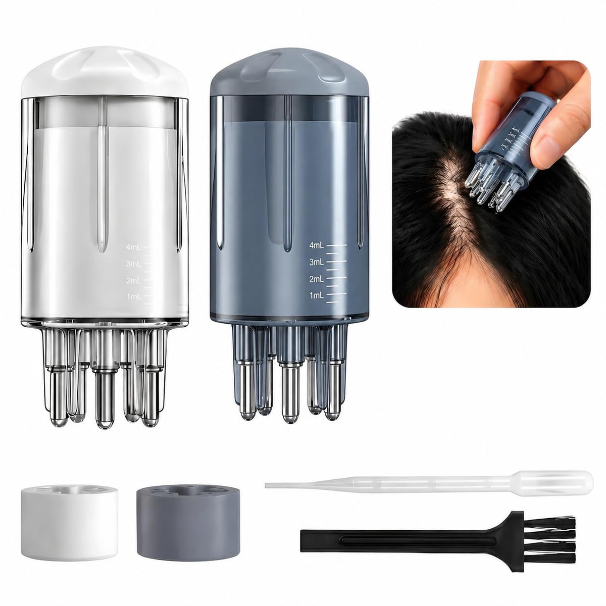 Premium imported Minoxidil scalp applicator combs from Curat Cart, designed for effective hair treatment application. Perfect for home use.