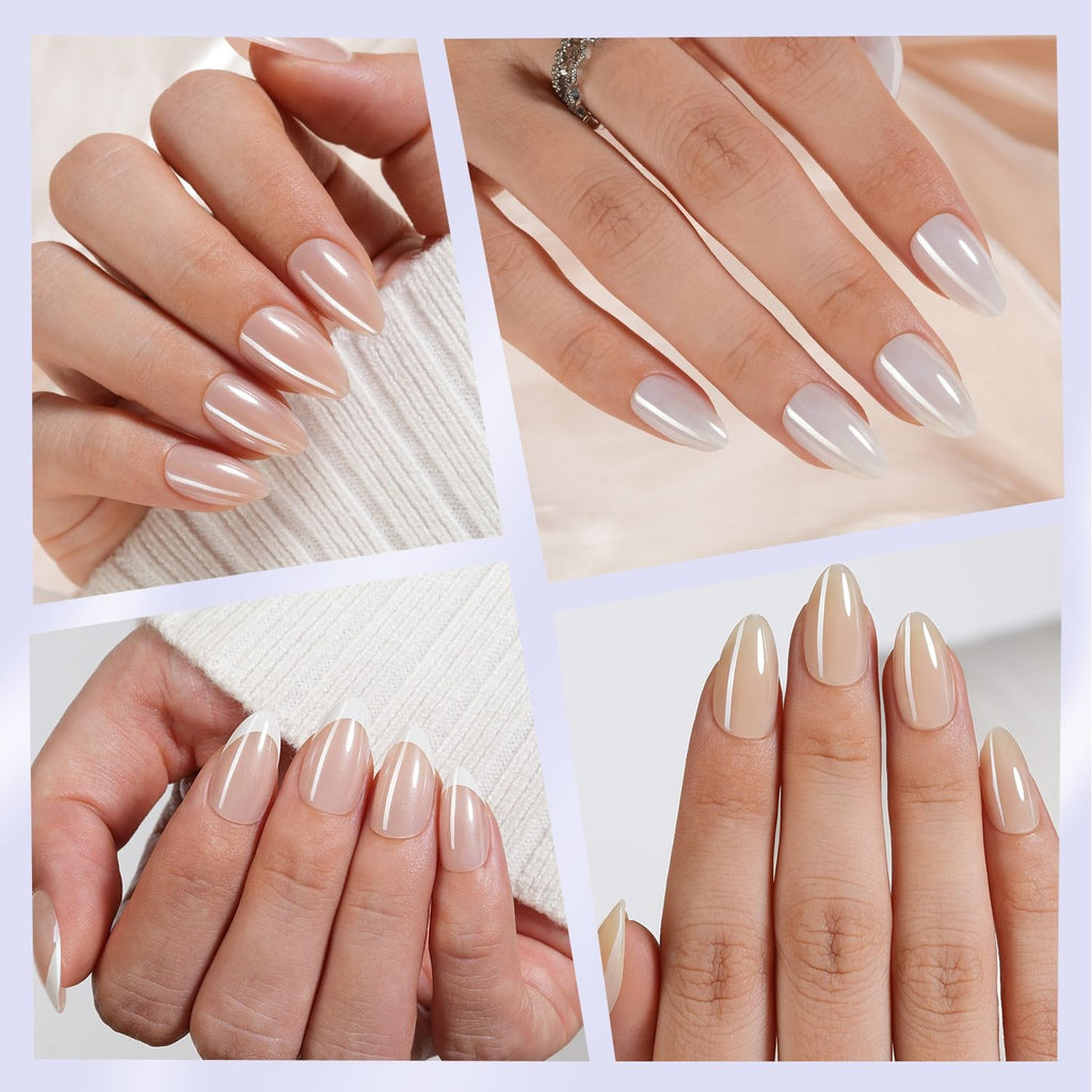 Stylish short French tip press-on nails set, perfect for a polished look. Verified by CuratCart for quality assurance.