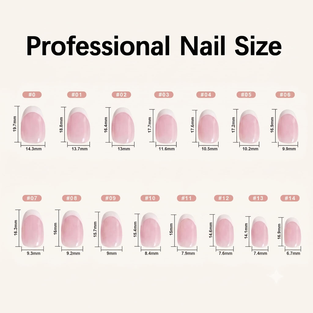 Stylish Misssix short press-on nails featuring a French tip design, ideal for quick, salon-quality manicures at home.