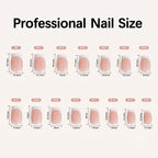 Diagram showcasing size options for Misssix French Tip Press On Nails, verified by CuratCart for quality assurance.