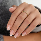 Elegant short French tip press-on nails. Perfect for stylish, effortless manicures. Order online, available now!