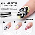 MIZHSE 3D Sculpting Gel features versatile nail art designs. Easy to use and shape, for stunning nail creativity. Verified by CuratCart.