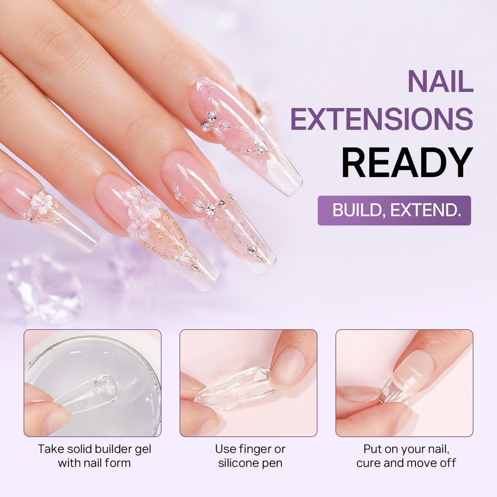MIZHSE 3D Sculpting Gel for Nail Art, ideal for building extensions; verified by CuratCart for quality and trust.