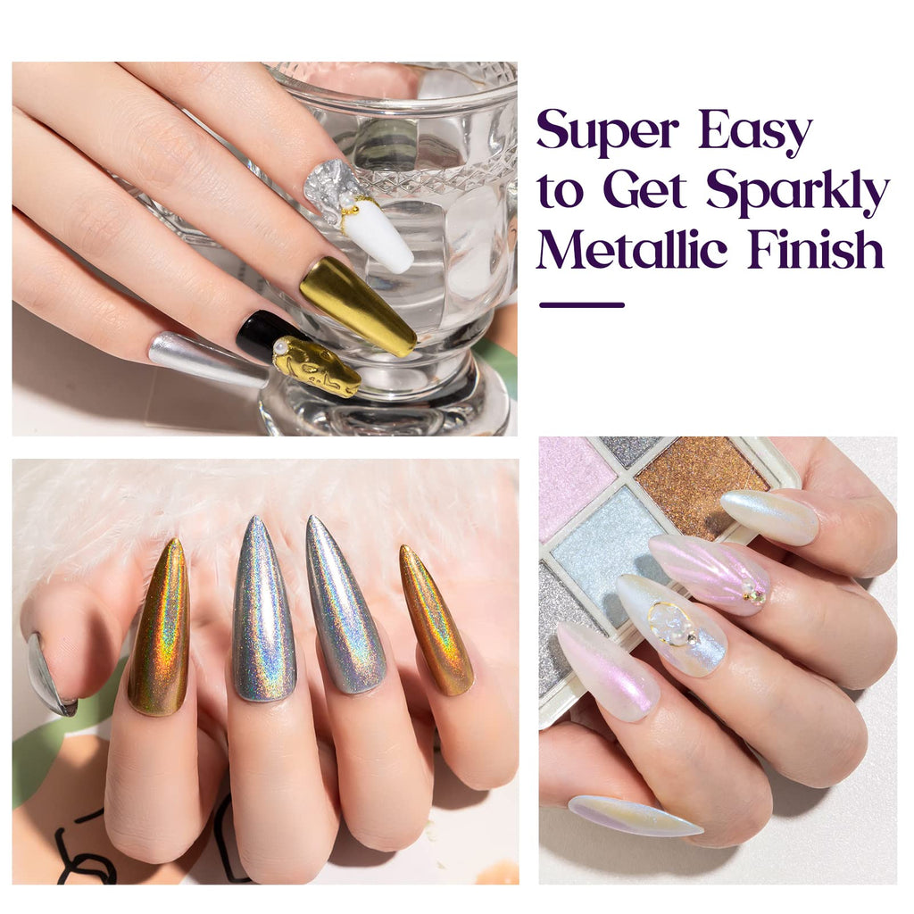 MIZHSE 3D Sculpting Gel for stunning nail art with a metallic finish. Available for online ordering.