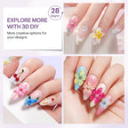 MIZHSE 3D Sculpting Gel for Nail Art, 2P. Create stunning, realistic designs with 100% authentic ingredients. Perfect for DIY nail art.