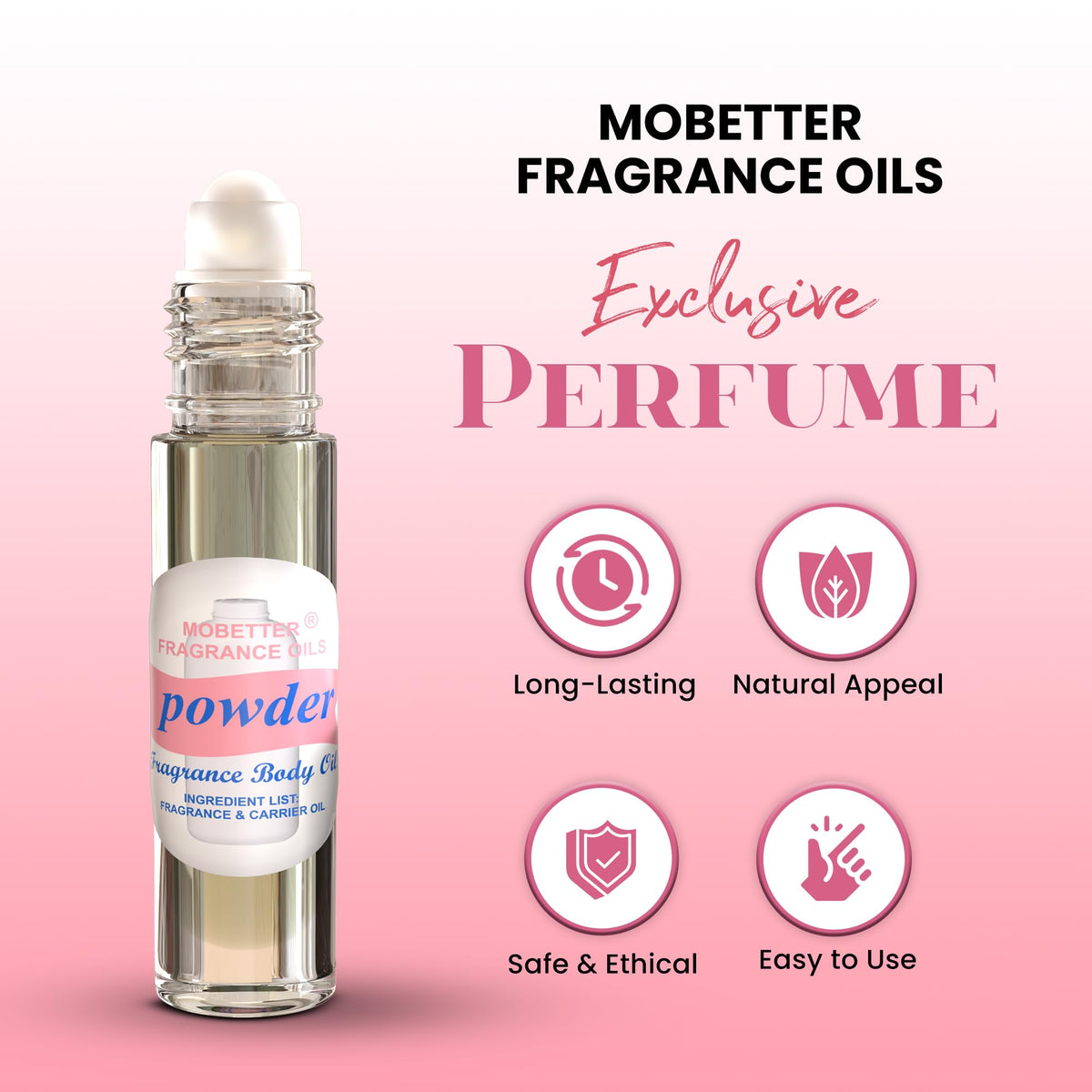 Premium imported MOBETTER fragrance oil, long-lasting and ethically sourced, perfect for a natural scent experience.