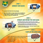 MODELLOR Premium Coco Coir Brick unwrapping instructions for easy use. 100% Authentic, available at Curat Cart in India.