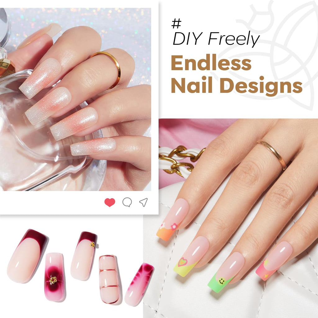 Modelones Short Almond Nail Tips - 360pcs for DIY nail designs. Available online for quick delivery in India!