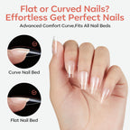 Modelones 360pcs short almond nail tips for perfect nails. Curved or flat fit for all nail beds. Verified by CuratCart.