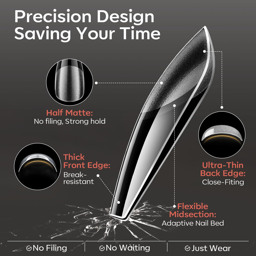 Shop Modelones Short Almond Nail Tips, 360 pieces available for online order. Durable, elegant, and easy to use!