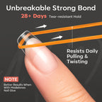 Modelones Short Almond Nail Tips - 360 pieces offer an unbreakable bond, resisting daily wear with a 28+ day hold.