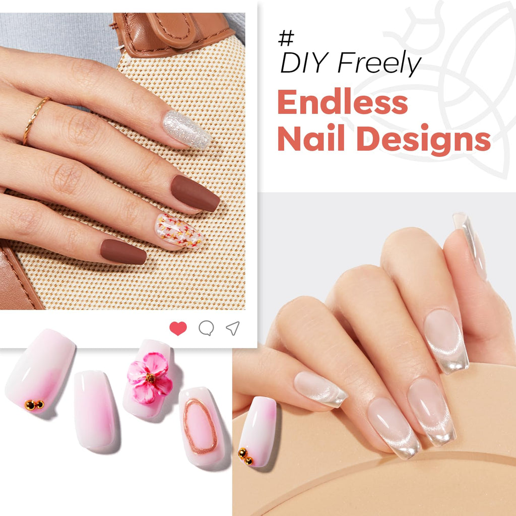 Modelones Short Almond Nail Tips set includes 360 pieces for creative and stylish nail designs, perfect for DIY enthusiasts.