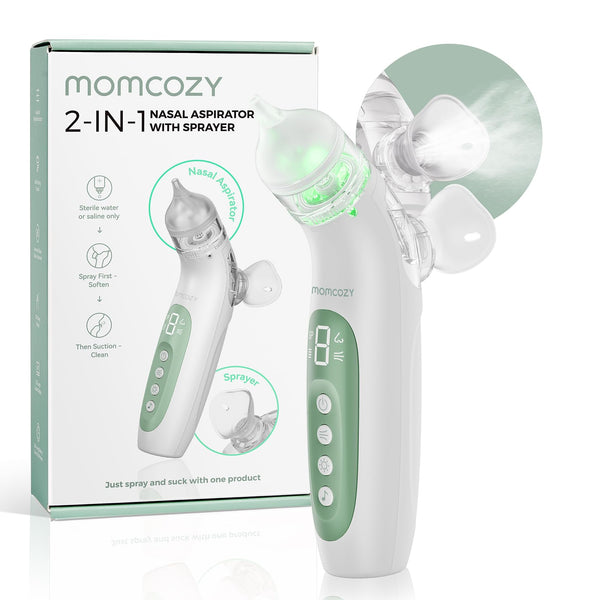 Momcozy BreezyClear™ 2-in-1 Electric Nasal Aspirator for Baby with Spray