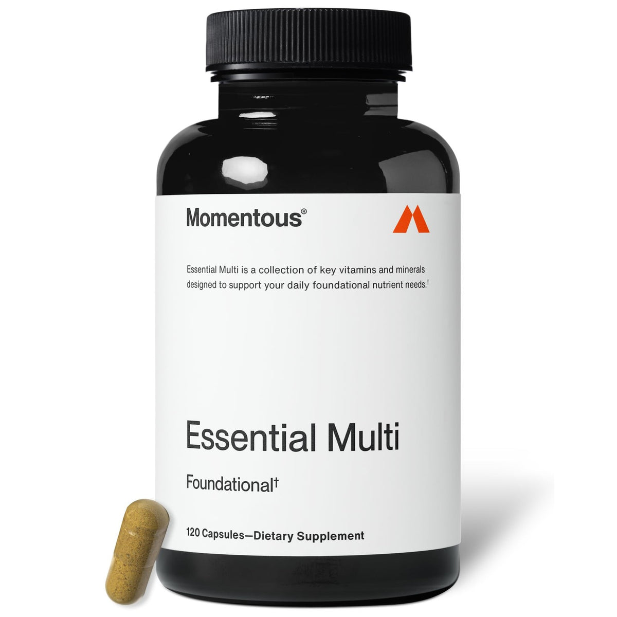 Momentous Essential Multivitamin in premium packaging, an international favorite for daily nutrient support, available at Curat Cart.