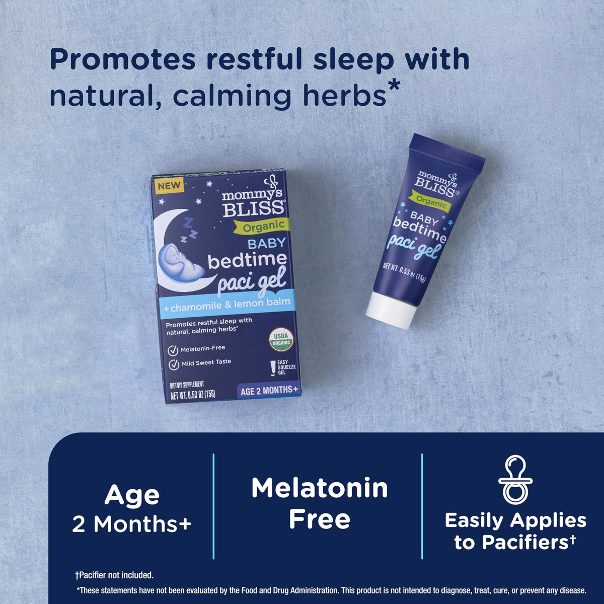 Mommy's Bliss Baby Bedtime Gel promotes restful sleep with calming herbs. 100% Authentic, available at Curat Cart in India.