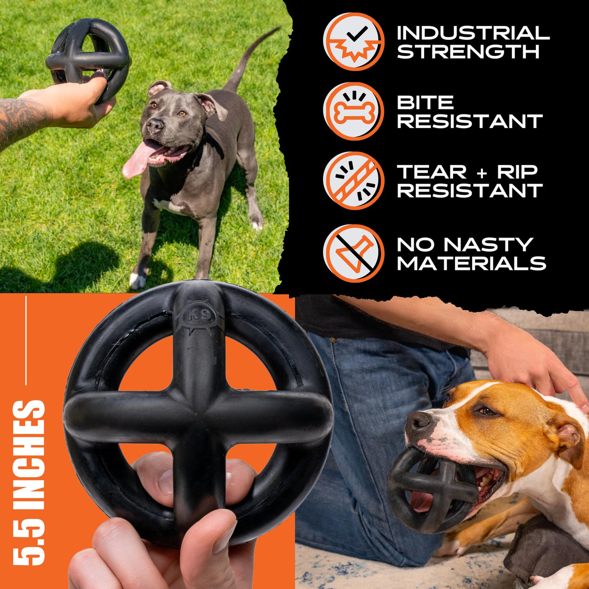 Discover the Monster K9 Ring Ball, specially curated by Curat Cart, designed for durability and fun for your pets. Perfect for active play.
