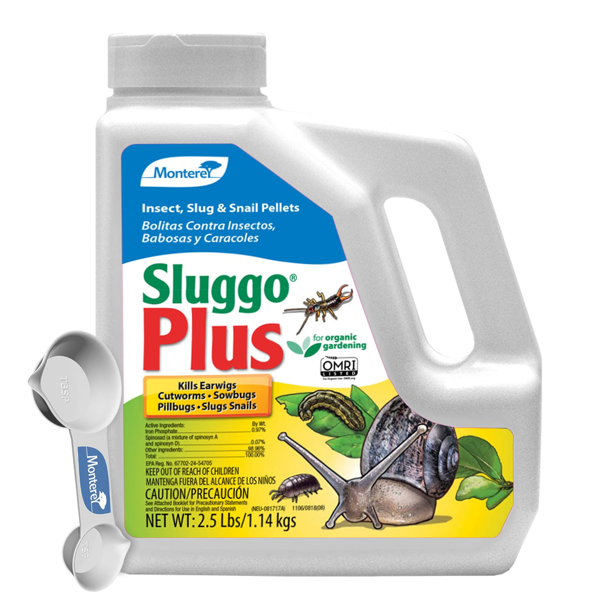 Monterey Sluggo Plus Slug & Snail Killer, premium import for effective pest control, available at Curat Cart.
