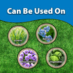Monterey Sluggo Plus Slug & Snail Killer displayed with lawn, berry, ornamental, and vegetable graphics. Official packaging from Curat Cart.