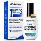 Morovan Nail Dehydrator and Primer, a premium import for longer-lasting nail adhesion, available at Curat Cart.