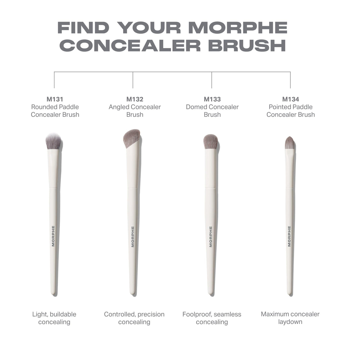 Discover the premium imported Morphe M133 Domed Concealer Brush at Curat Cart, perfect for flawless blending and seamless coverage.